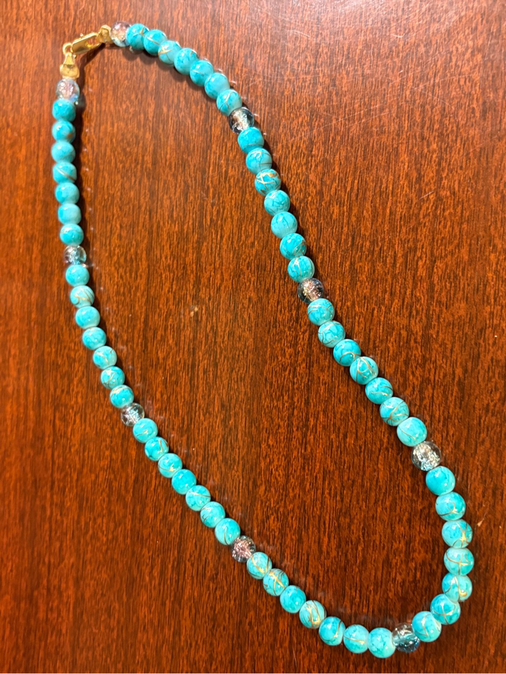 Turquoise Beaded Necklace - Women Jewelry Handmade